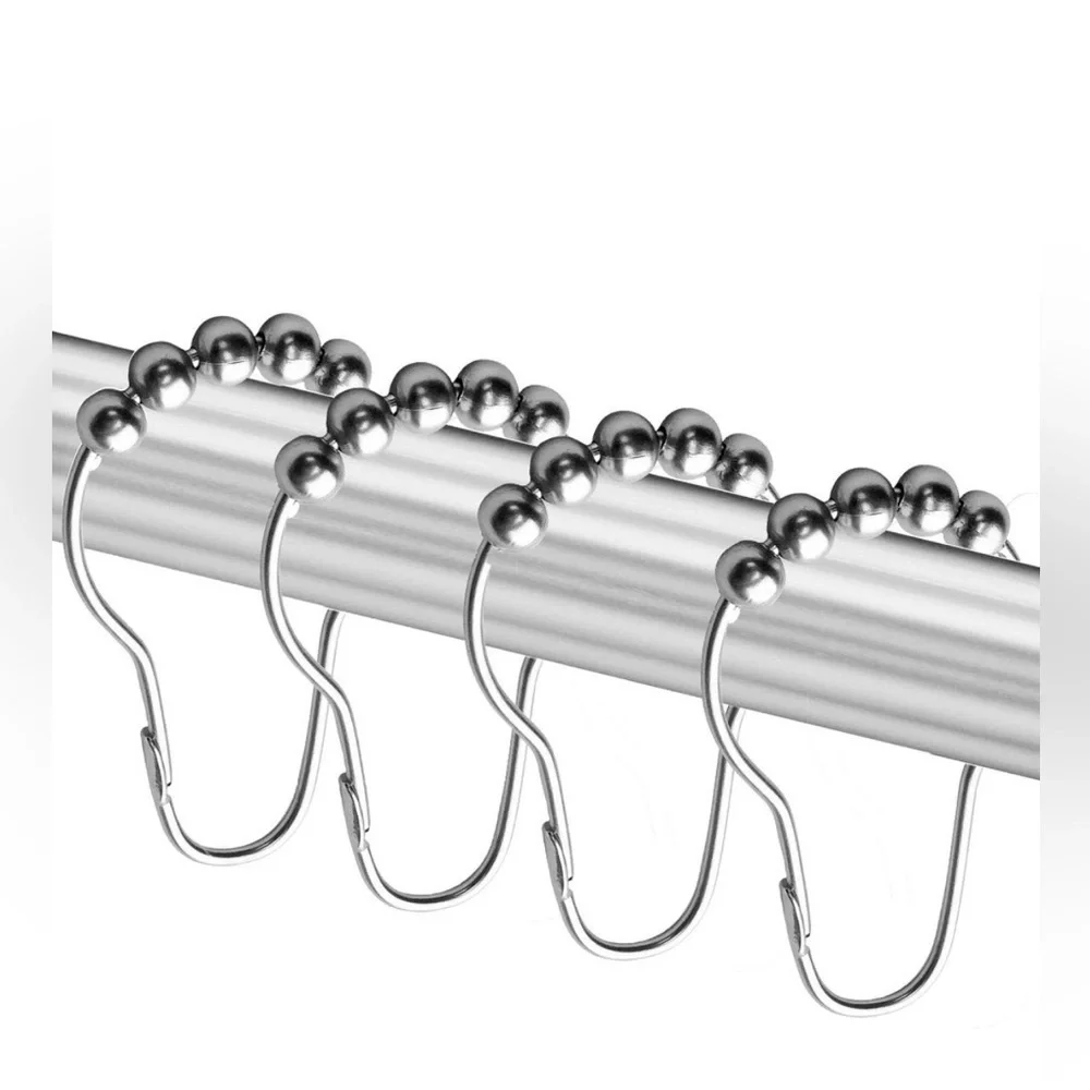 New - Shower Curtain Hangers - by ArtisticHome - 12 Easy Roller & Rust R…